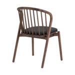 Brown and Black Oval Dining Set with Four Chairs & PU Leather Seating