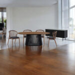 79” Modern Oval Dining Set with Sideboard, Set of 6