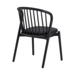 Black Round Dining Set with Sideboard and 4 Chairs