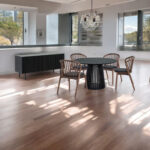 47” Black Round Dining Set with Sideboard and 4 Chairs