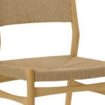 79” Modern Oak Oval Dining Table and 4 Chairs Set