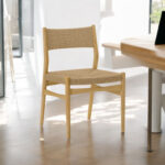 79” Modern Oak Oval Dining Table and 4 Chairs Set