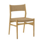 79” Modern Oak Oval Dining Table and 4 Chairs Set