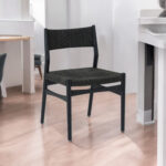Oak Round Dining Set with Four Chairs, Modern Style