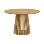Oak Round Dining Set with Four Chairs, Modern Style