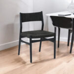 79" Modern Oval Brown and Black Dining Set, 6 Pieces