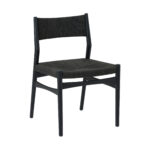 47" Modern Black Round Dining Set with Sideboard, Set of 6