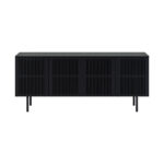 47" Modern Black Round Dining Set with Sideboard, Set of 6