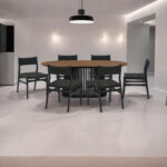 Oval Brown and Black Dining Set with Six Chairs
