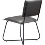 Modern Gray Faux Leather Dining Chairs with Steel Legs (Set of 2) 18 Modern Gray Faux Leather Dining Chairs with Steel Legs (Set of 2)