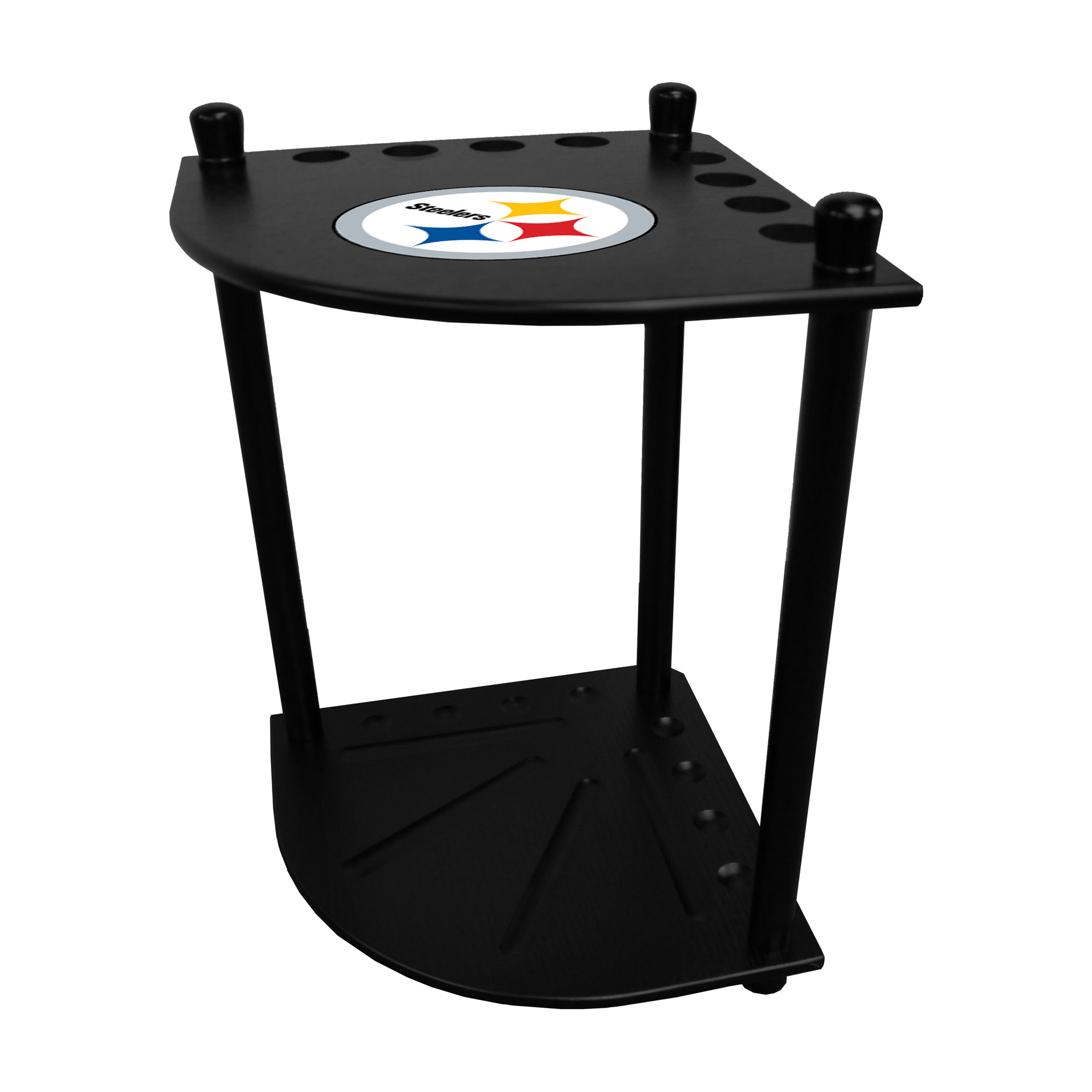 pittsburgh steelers solid wood corner cue rack