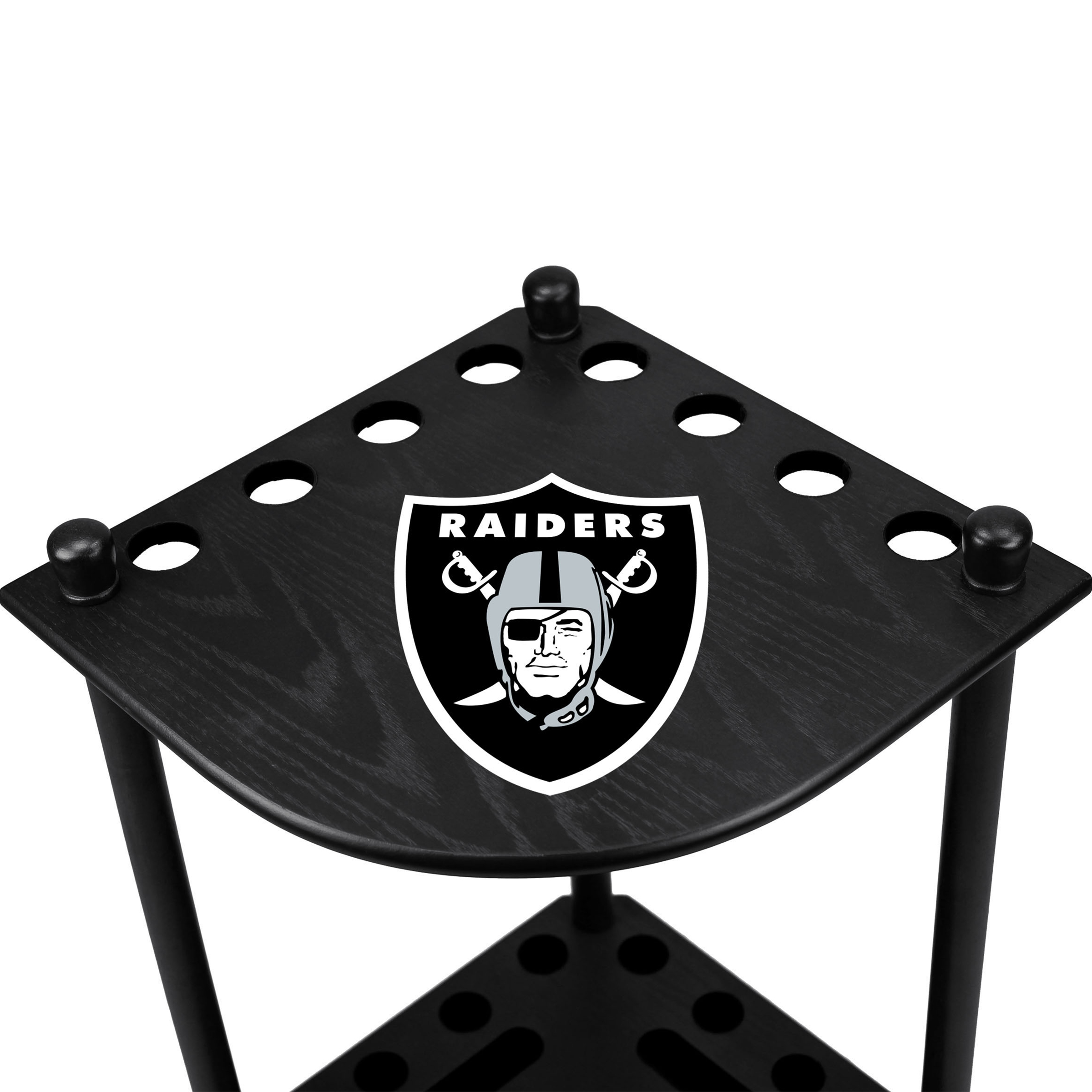 miami dolphins solid wood corner cue rack