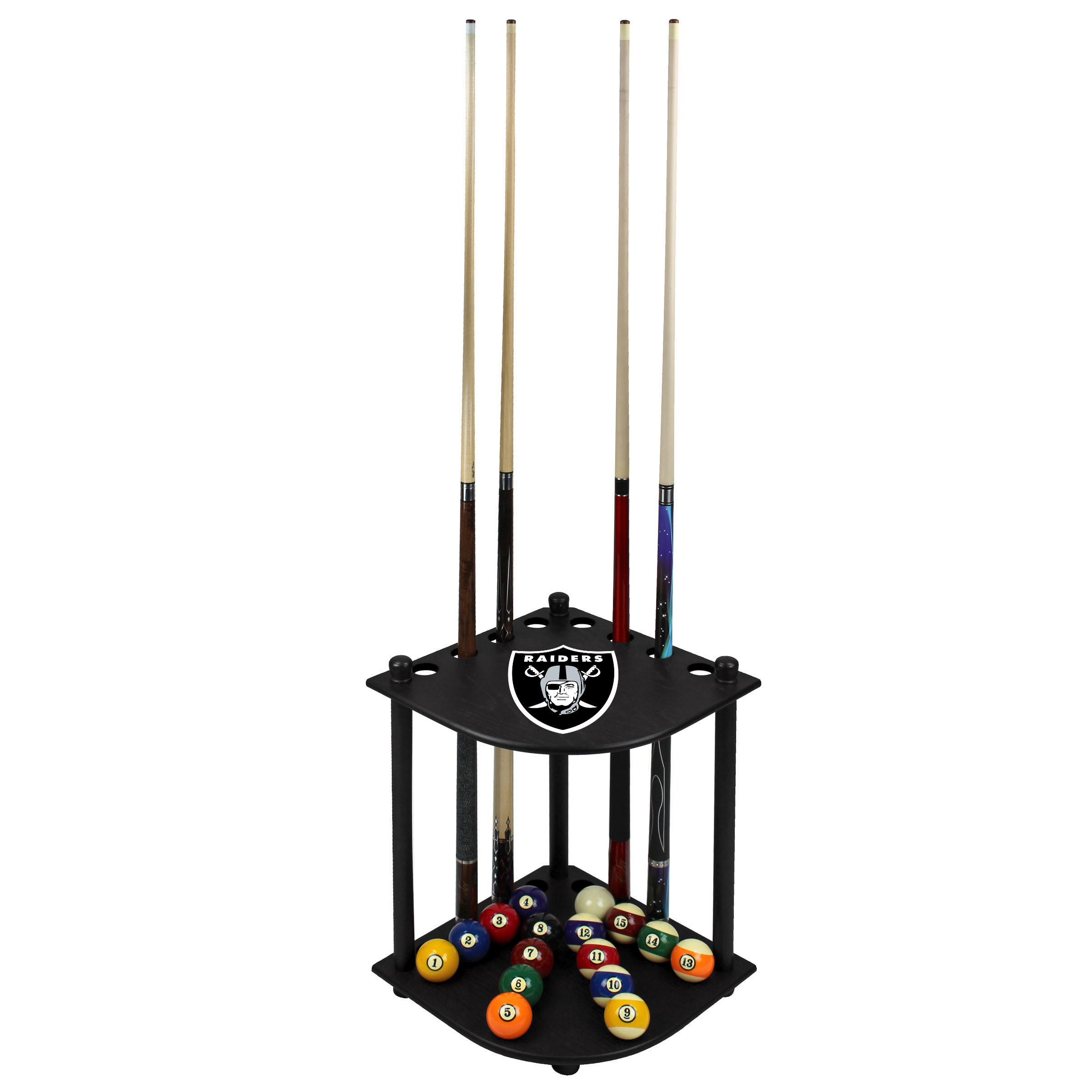 miami dolphins solid wood corner cue rack