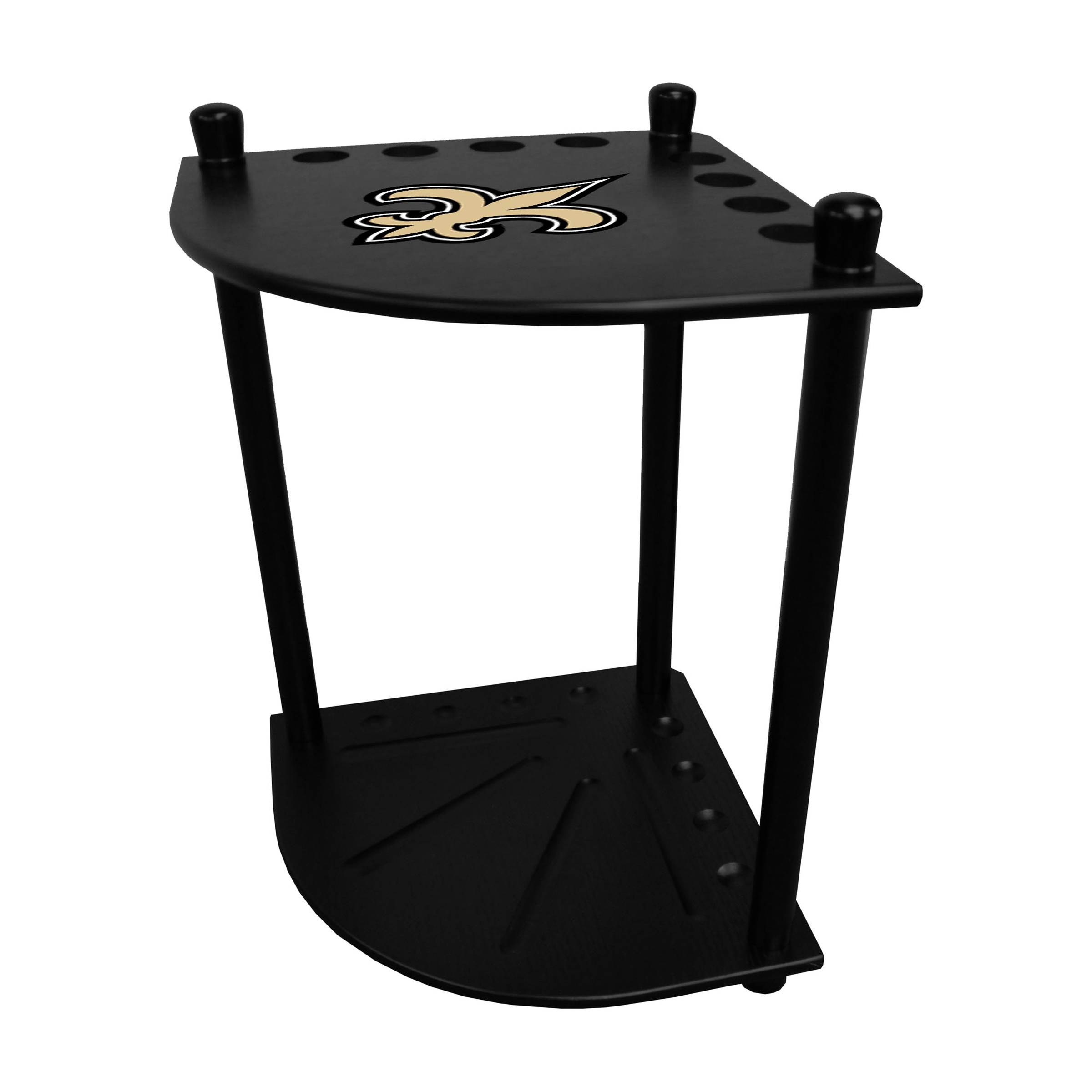 saints solid wood corner cue rack game room addition