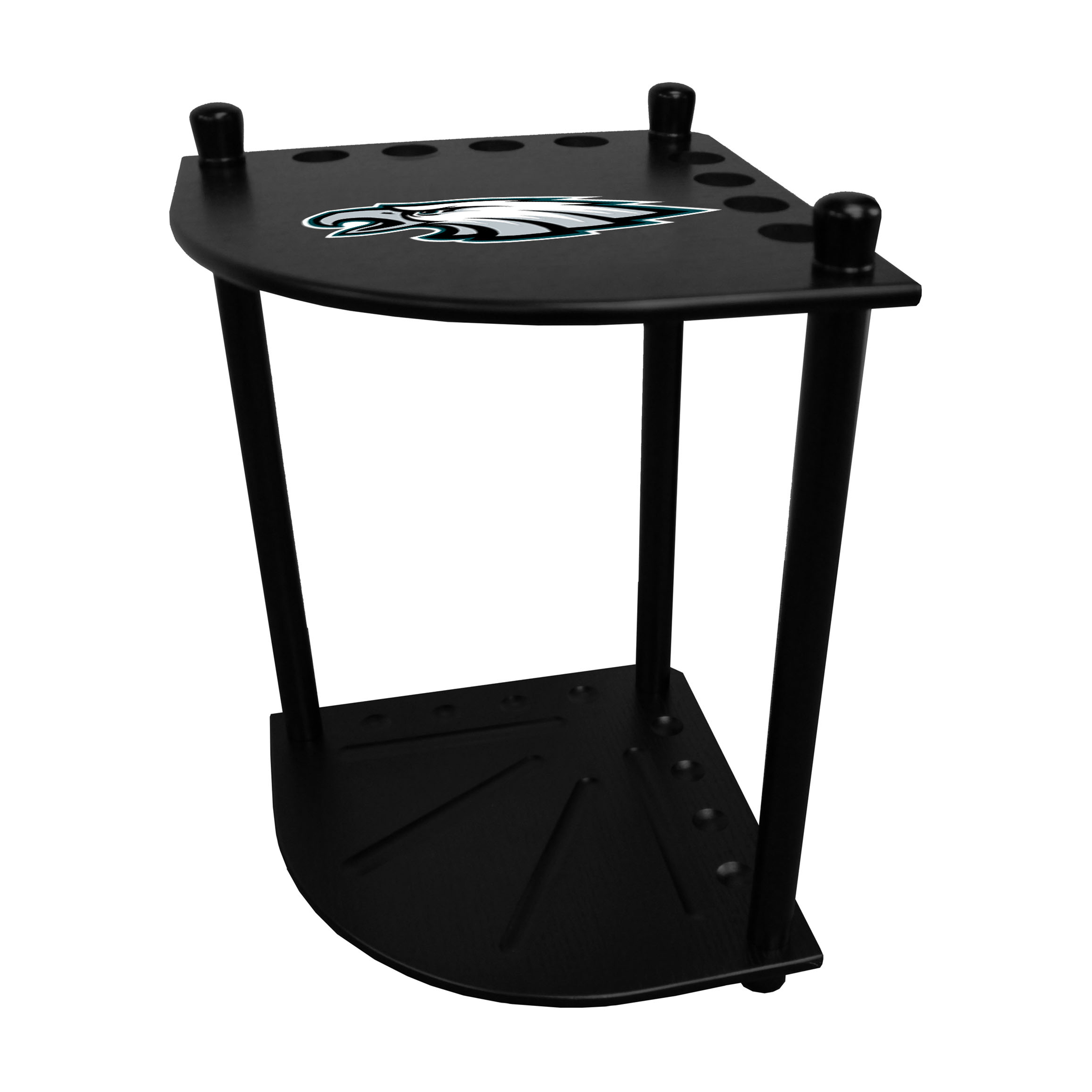 philadelphia eagles solid wood corner cue rack