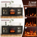 58 Inch Fireplace TV Stand with Storage and Adjustable Shelves 34 58 Inch Fireplace TV Stand with Storage and Adjustable Shelves