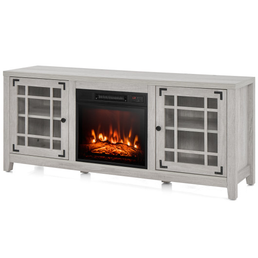 58 Inch Fireplace TV Stand with Storage and Adjustable Shelves 17 58 Inch Fireplace TV Stand with Storage and Adjustable Shelves - Image 17