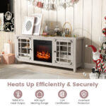 58 Inch Fireplace TV Stand with Storage and Adjustable Shelves 40 58 Inch Fireplace TV Stand with Storage and Adjustable Shelves