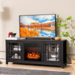 58 Inch Fireplace TV Stand with Storage and Adjustable Shelves 29 58 Inch Fireplace TV Stand with Storage and Adjustable Shelves
