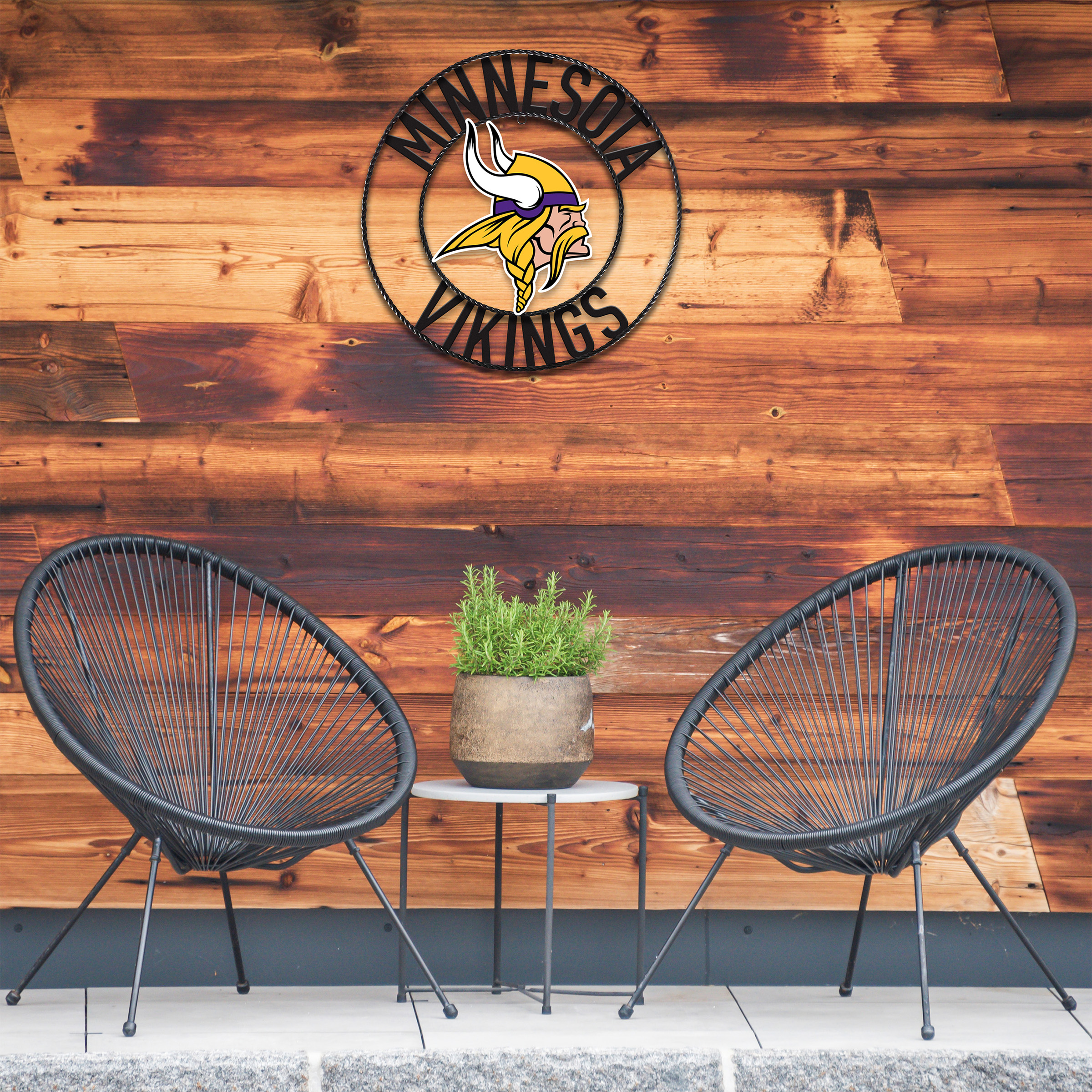 minnesota vikings wrought iron 24 inch wall art