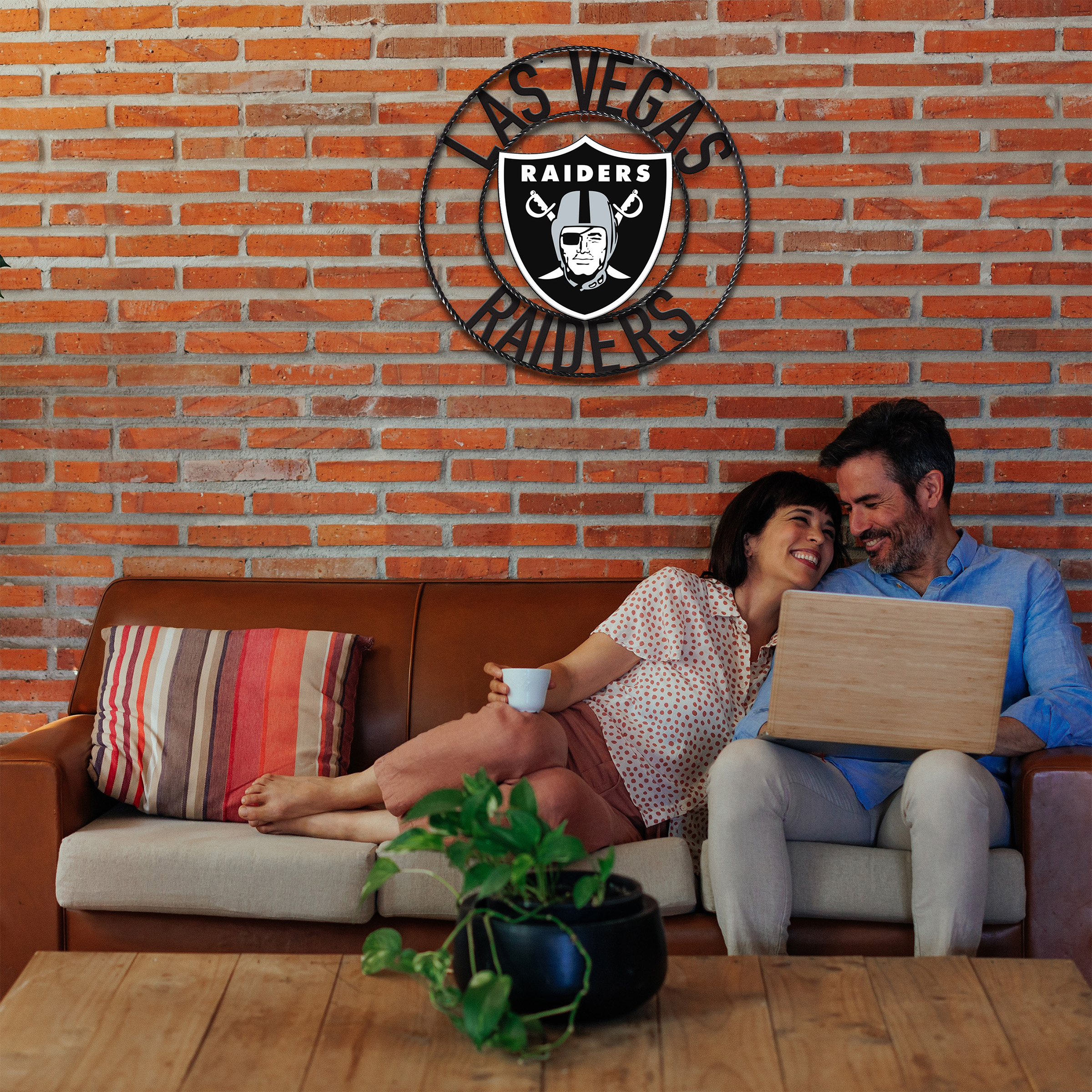 las vegas raiders wrought iron 24 inch wall art