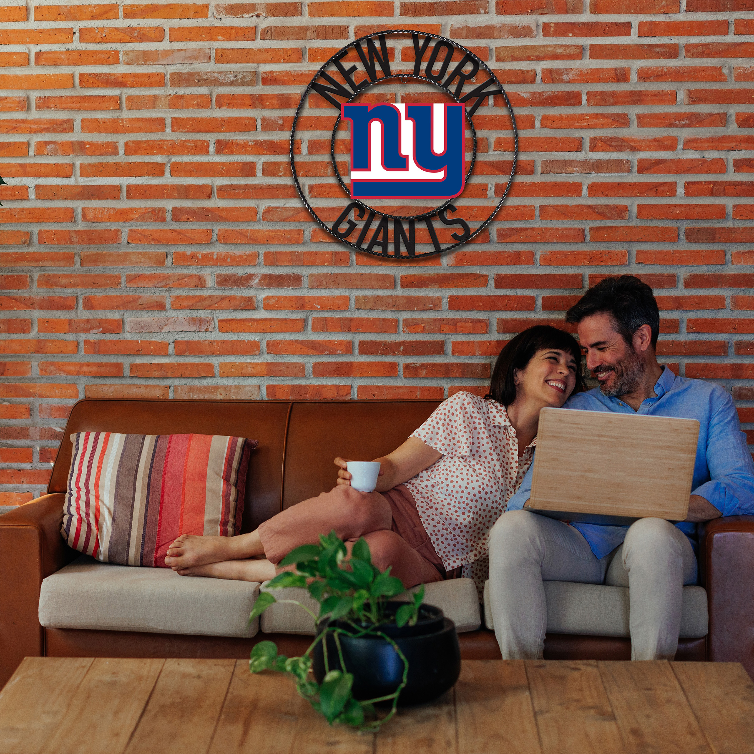 giants 24 inch wrought iron team logo wall art