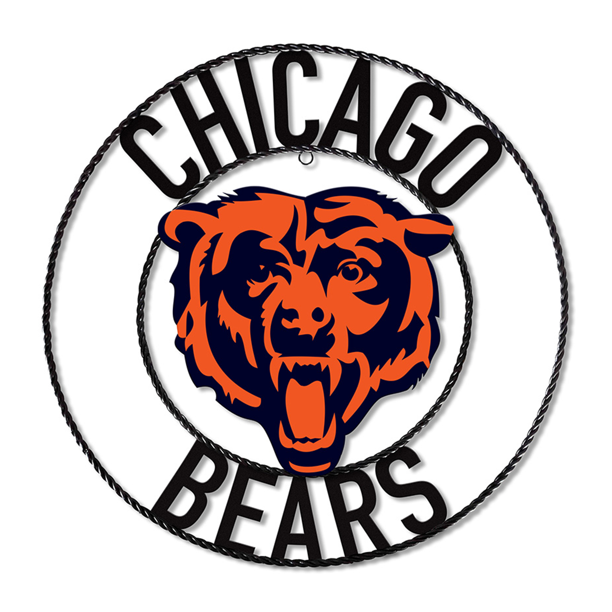 chicago bears 24 inch wrought iron wall art decor