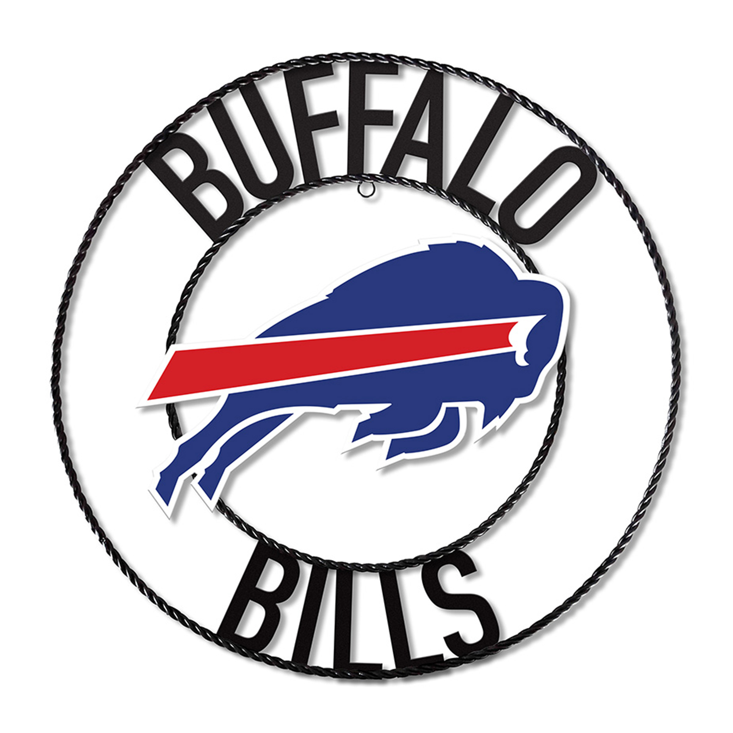 buffalo bills 24 inch wrought iron wall art