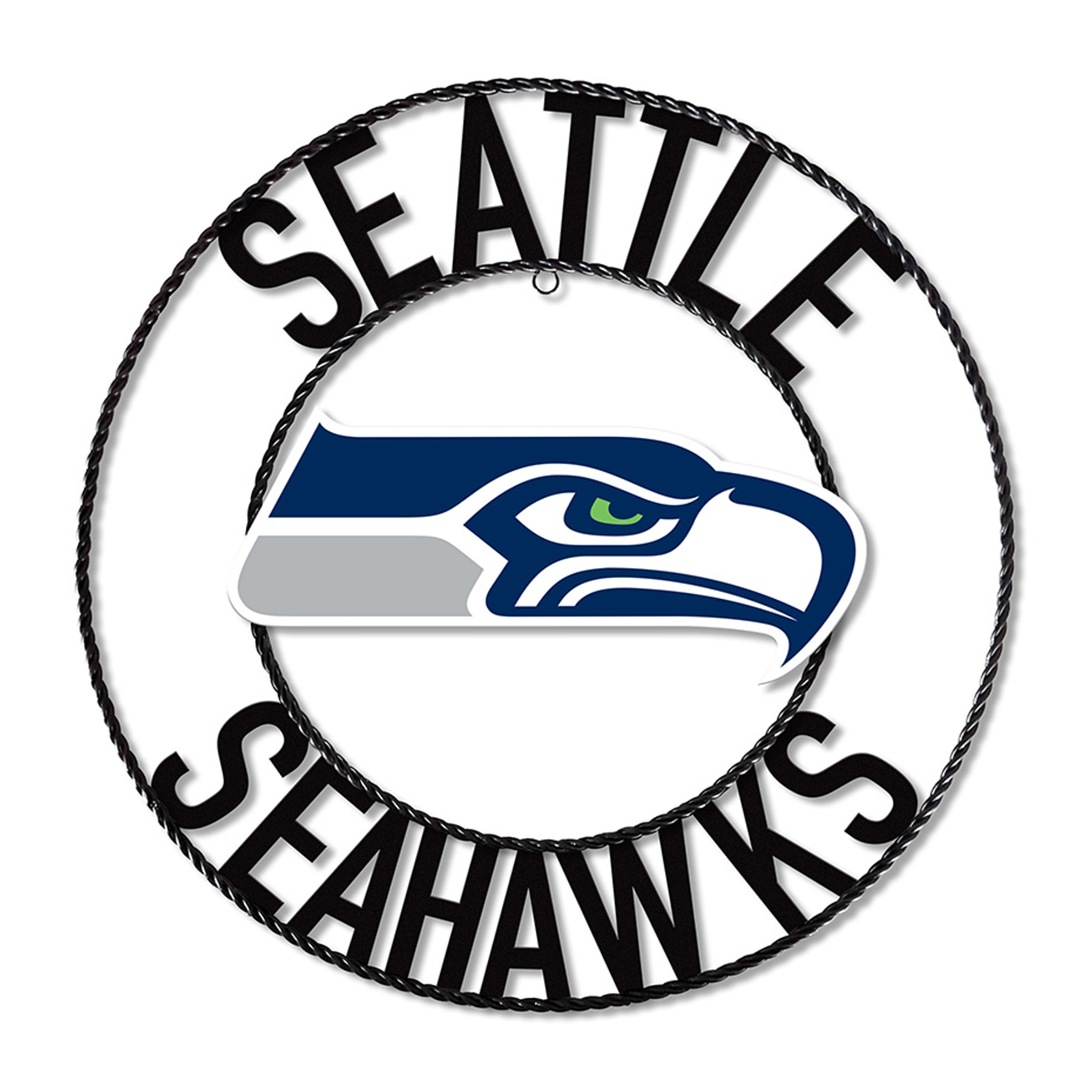 seahawks 24 inch wrought iron team logo wall art