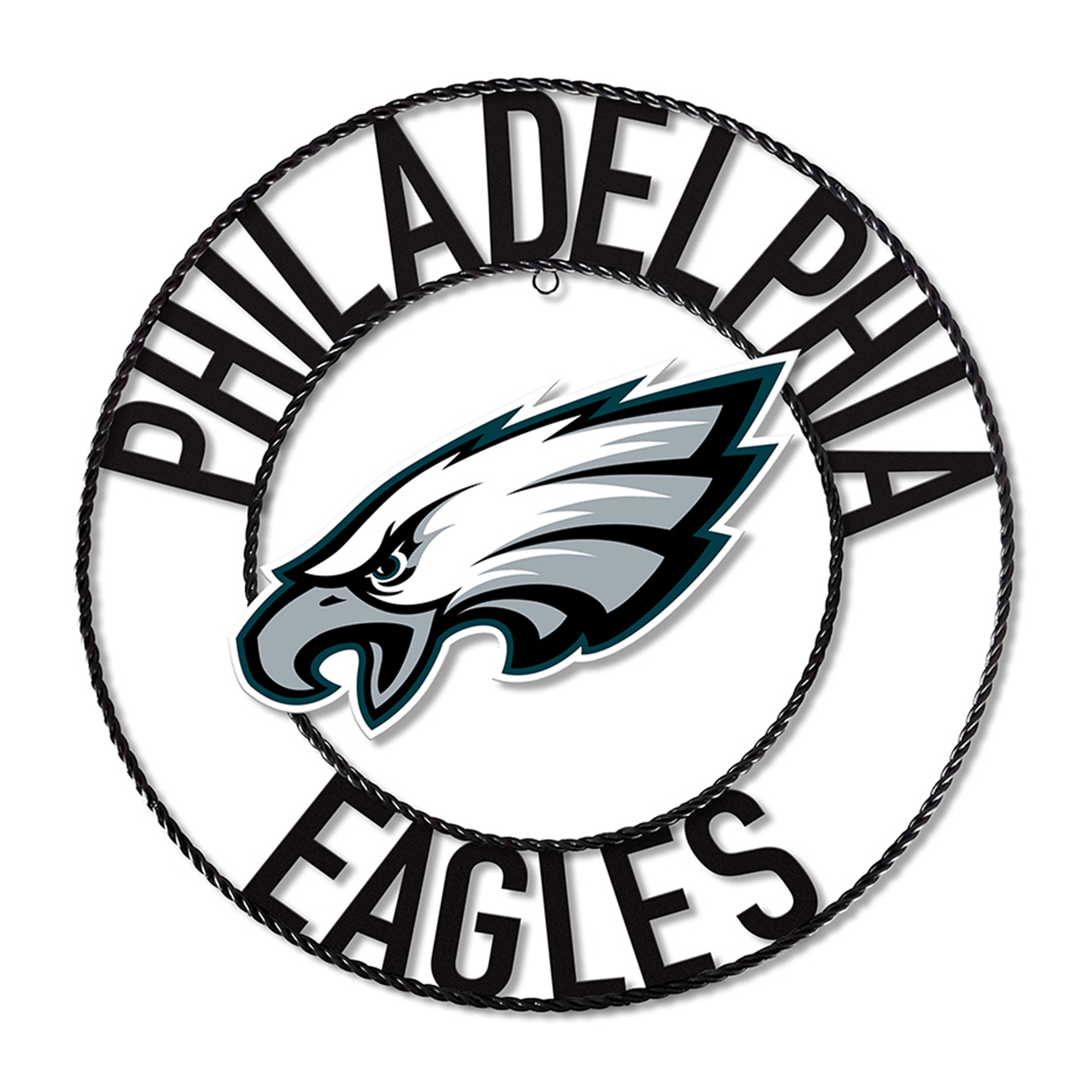 philadelphia eagles wrought iron 24 inch wall art
