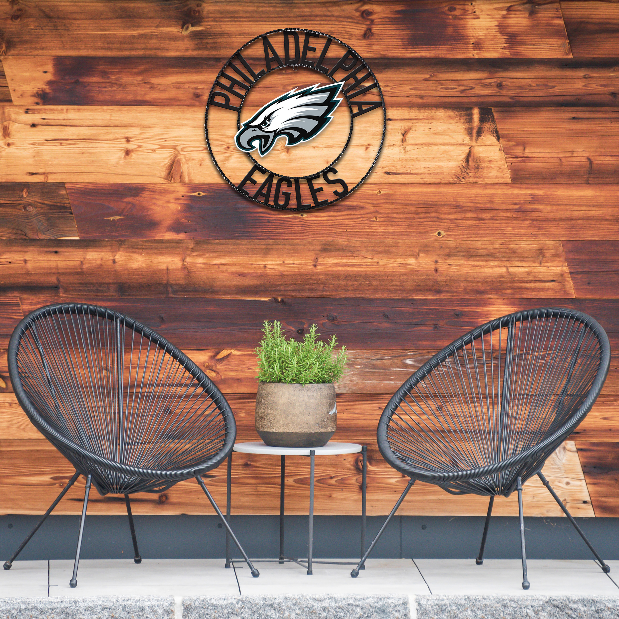 philadelphia eagles wrought iron 24 inch wall art
