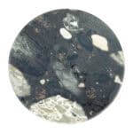 Multicolor Marble and Steel Round Side Table