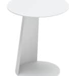 White Weather Resistant Aluminum Outdoor Side Table