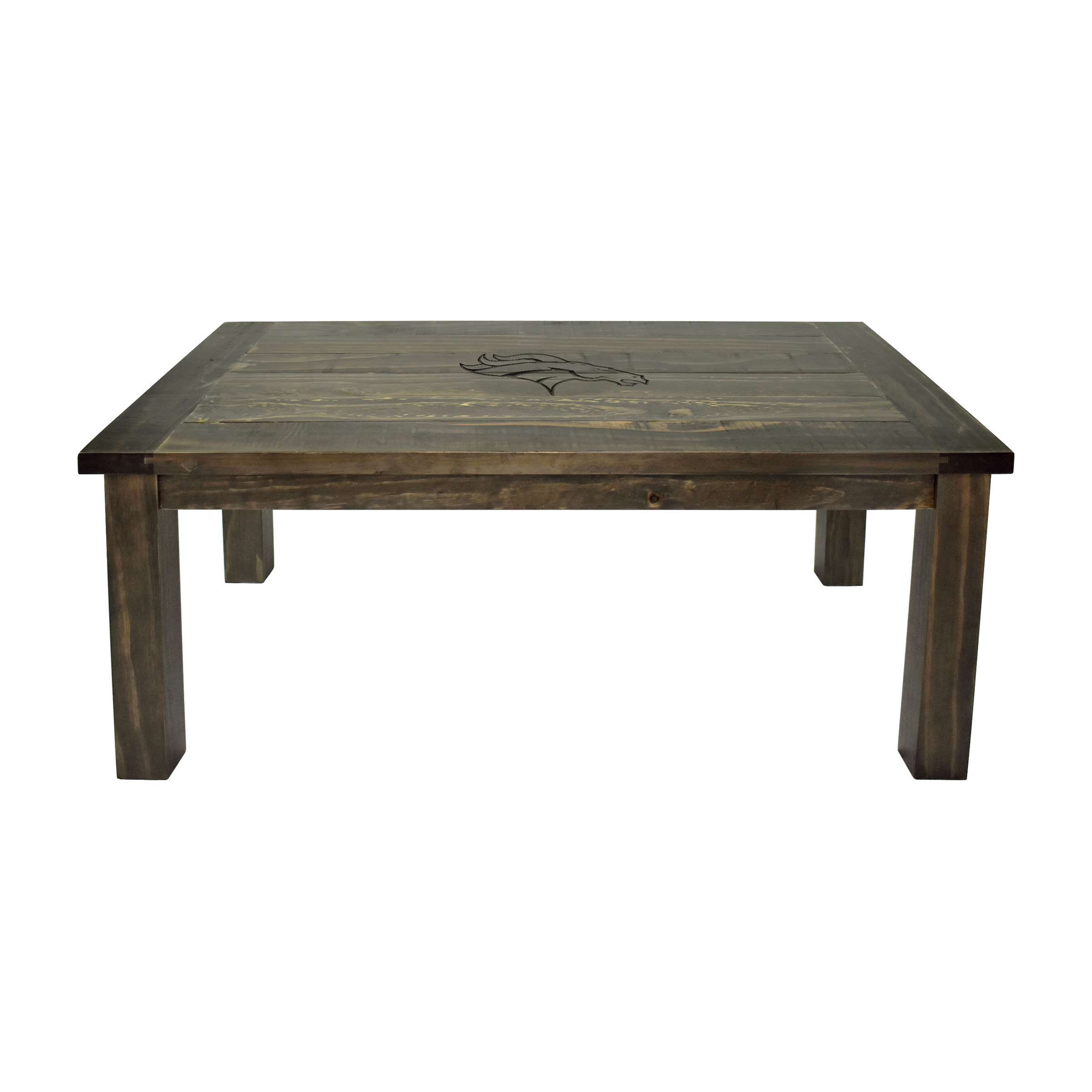 denver broncos reclaimed pine coffee table