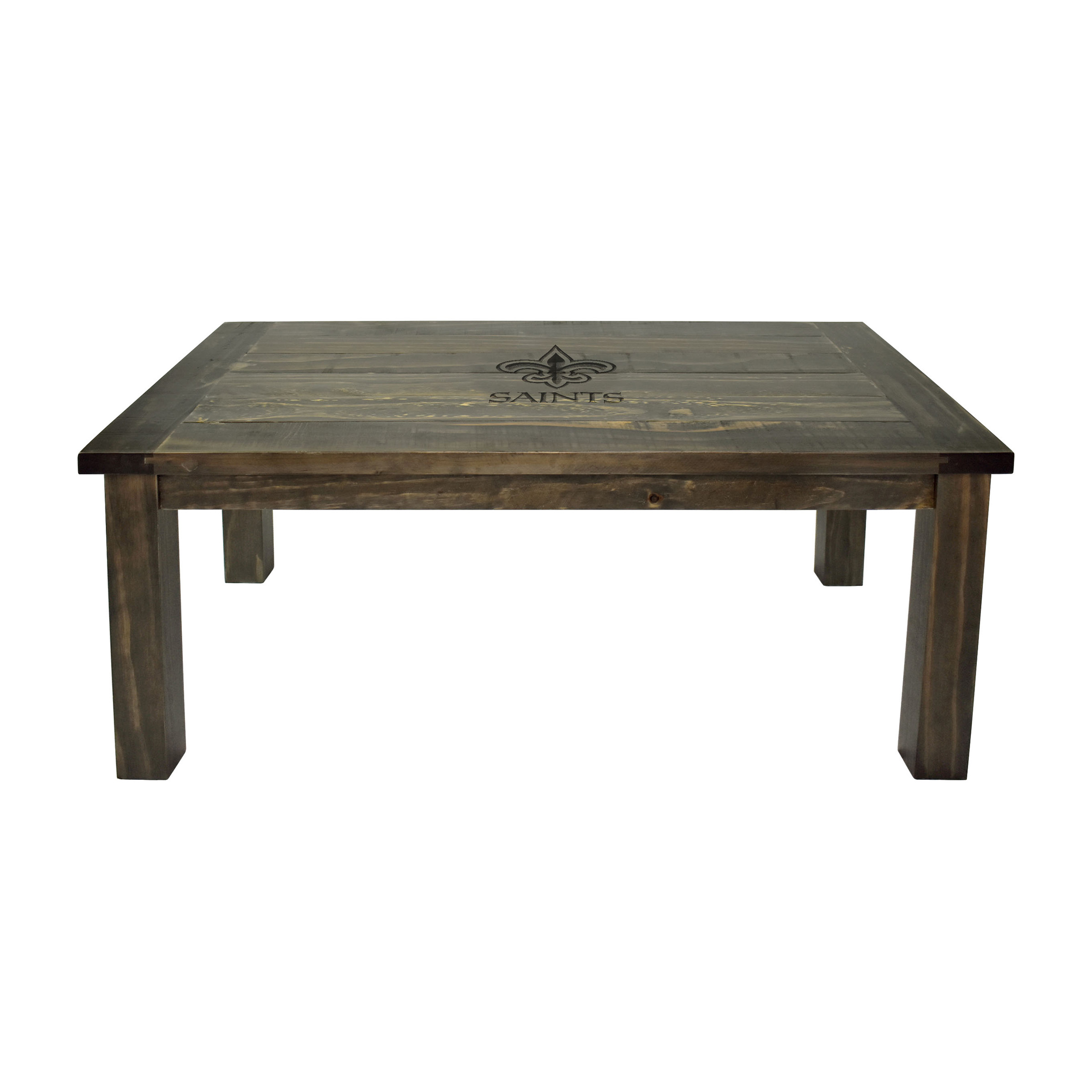 new orleans saints reclaimed pine coffee table nfl logo