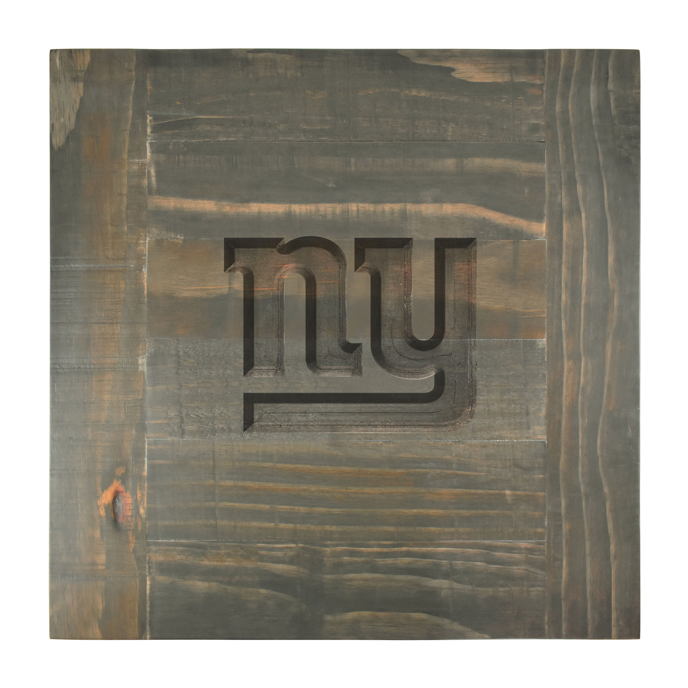 ny giants reclaimed pine wood side table team logo nfl