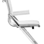White Ergonomic Conference Chair with Cushioned Seat and Back (Set of 2) 12 White Ergonomic Conference Chair with Cushioned Seat and Back (Set of 2)