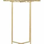 Gold Cast Aluminum Lotus Side Table with Modern Glam Design 13 Gold Cast Aluminum Lotus Side Table with Modern Glam Design