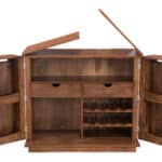 Modern Walnut Bar Cabinet with Wine Rack and Storage Shelves 20 Modern Walnut Bar Cabinet with Wine Rack and Storage Shelves