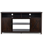 59 Inch Media Console with Barn Doors and Storage 32 59 Inch Media Console with Barn Doors and Storage