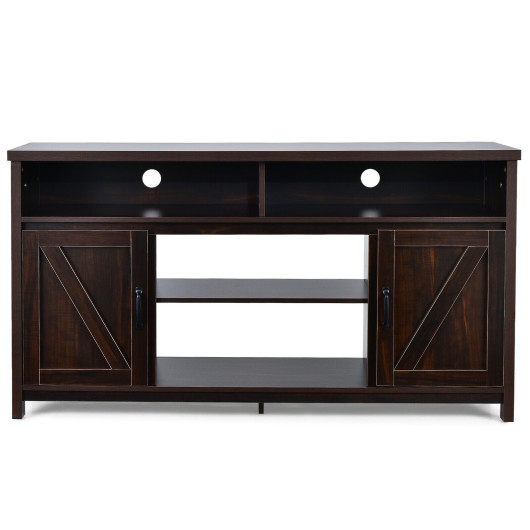 59 Inch Media Console with Barn Doors and Storage 11 59 Inch Media Console with Barn Doors and Storage - Image 11