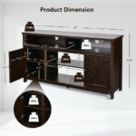 59 Inch Media Console with Barn Doors and Storage 33 59 Inch Media Console with Barn Doors and Storage