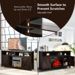 59 Inch Media Console with Barn Doors and Storage 34 59 Inch Media Console with Barn Doors and Storage