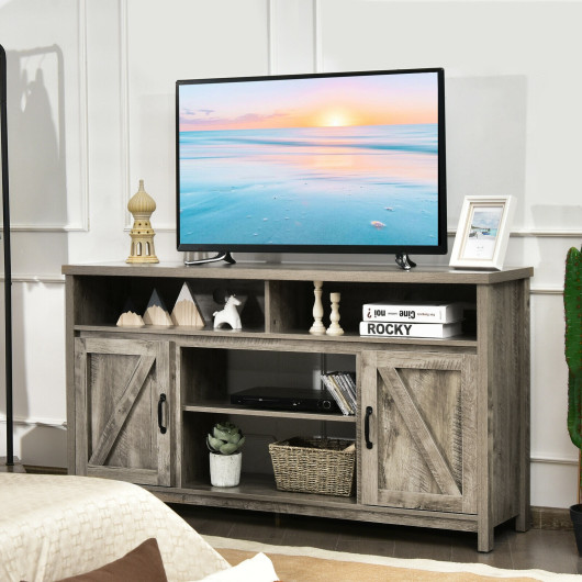 59 Inch Media Console with Barn Doors and Storage 15 59 Inch Media Console with Barn Doors and Storage - Image 15