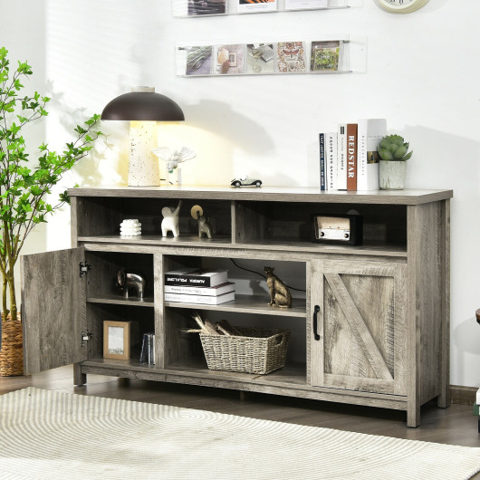59 Inch Media Console with Barn Doors and Storage 16 59 Inch Media Console with Barn Doors and Storage - Image 16