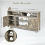 59 Inch Media Console with Barn Doors and Storage 40 59 Inch Media Console with Barn Doors and Storage