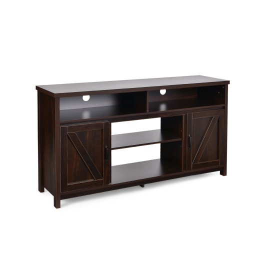 59 Inch Media Console with Barn Doors and Storage 10 59 Inch Media Console with Barn Doors and Storage - Image 10