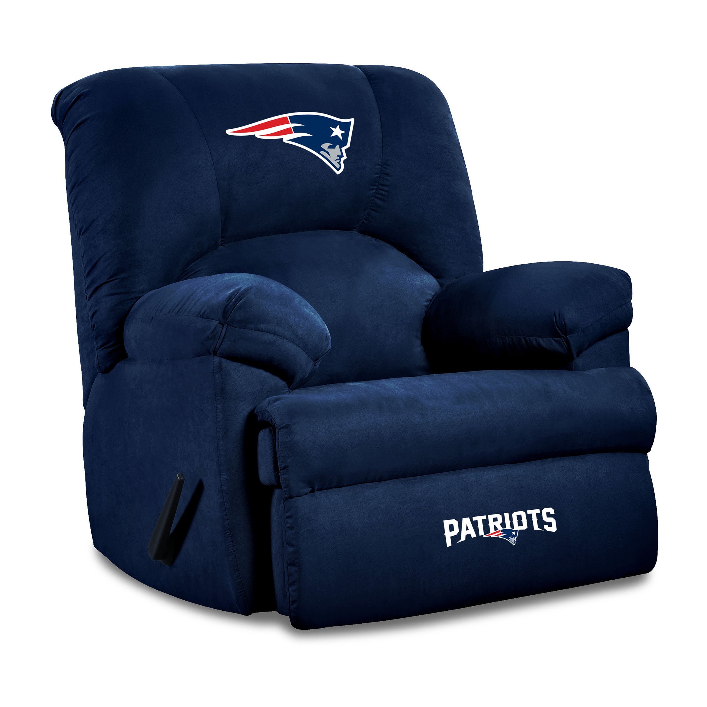 patriots embroidered microfiber rocker recliner big game chair