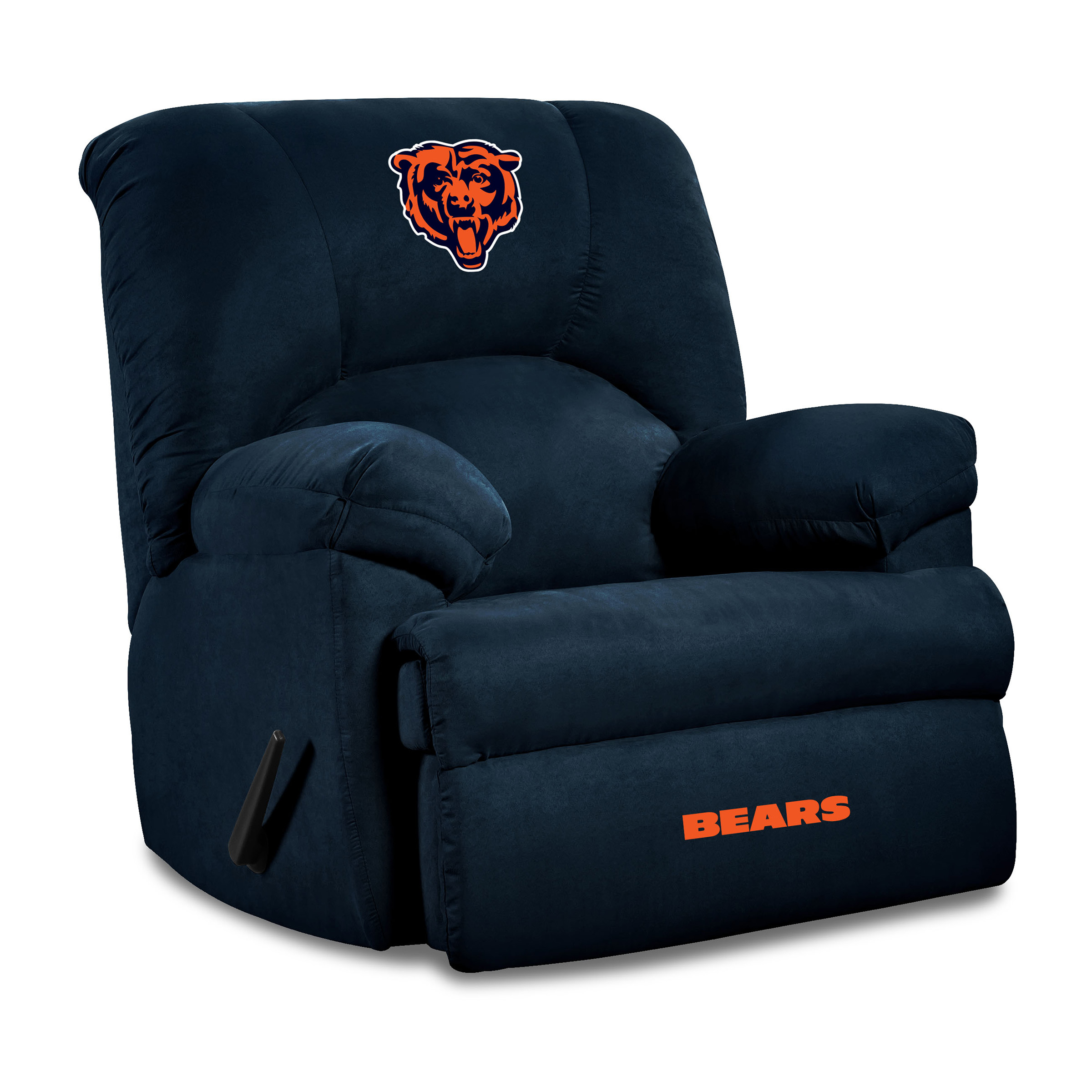 chicago bears embroidered microfiber rocker recliner navy