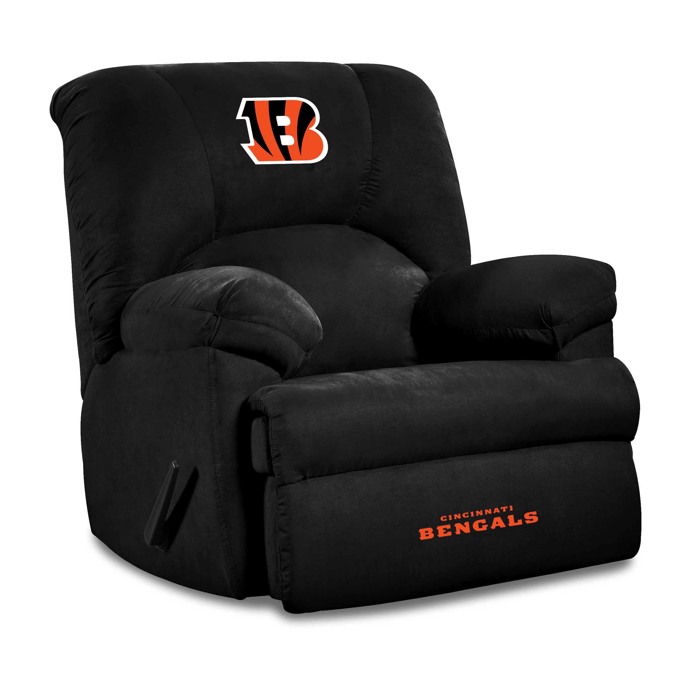 cincinnati bengals embroidered microfiber rocker recliner